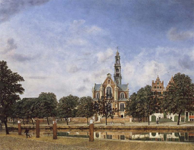Jan van der Heyden View of the Westerkerk,Amsterdam Germany oil painting art